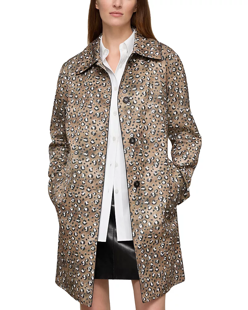 Lafayette 148 New York Cat Print Coat