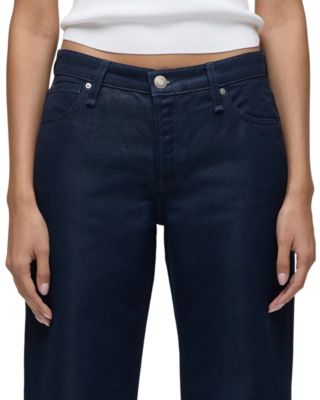 Rosie High Rise Wide Leg Ankle Jeans in Indigo Metallic