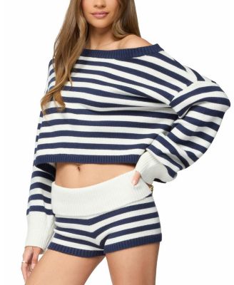  Saphi Striped Oversized Knit Sweater