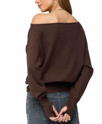 Off Shoulder Oversized Sweater