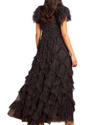 Genevieve Ruffle Short Sleeve Maxi Gown