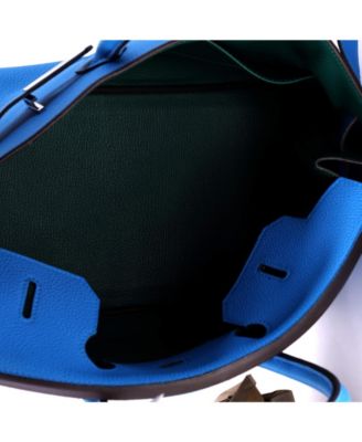 Birkin 35 Handbag Verso Togo with Palladium Hardware