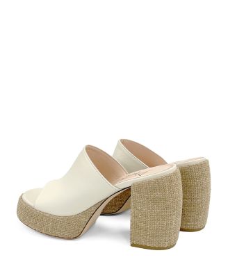 Women's Leather Slide Sandals