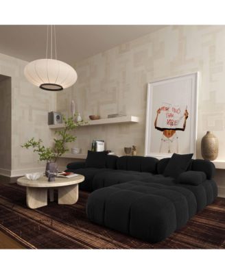 Calliope Faux Shearling Modular Ottoman