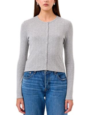 Pointelle Crop Cardigan
