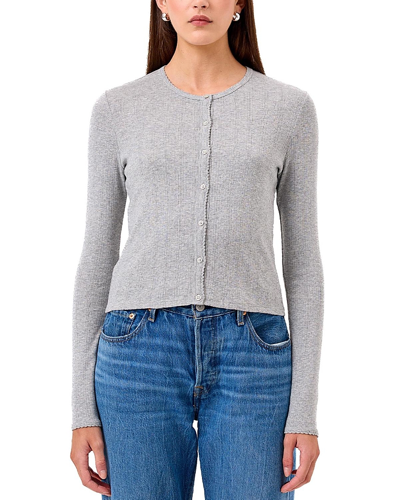 Goldie Lewinter Pointelle Crop Cardigan