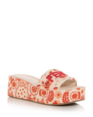 Women's Bandana Platform Slide Sandals 