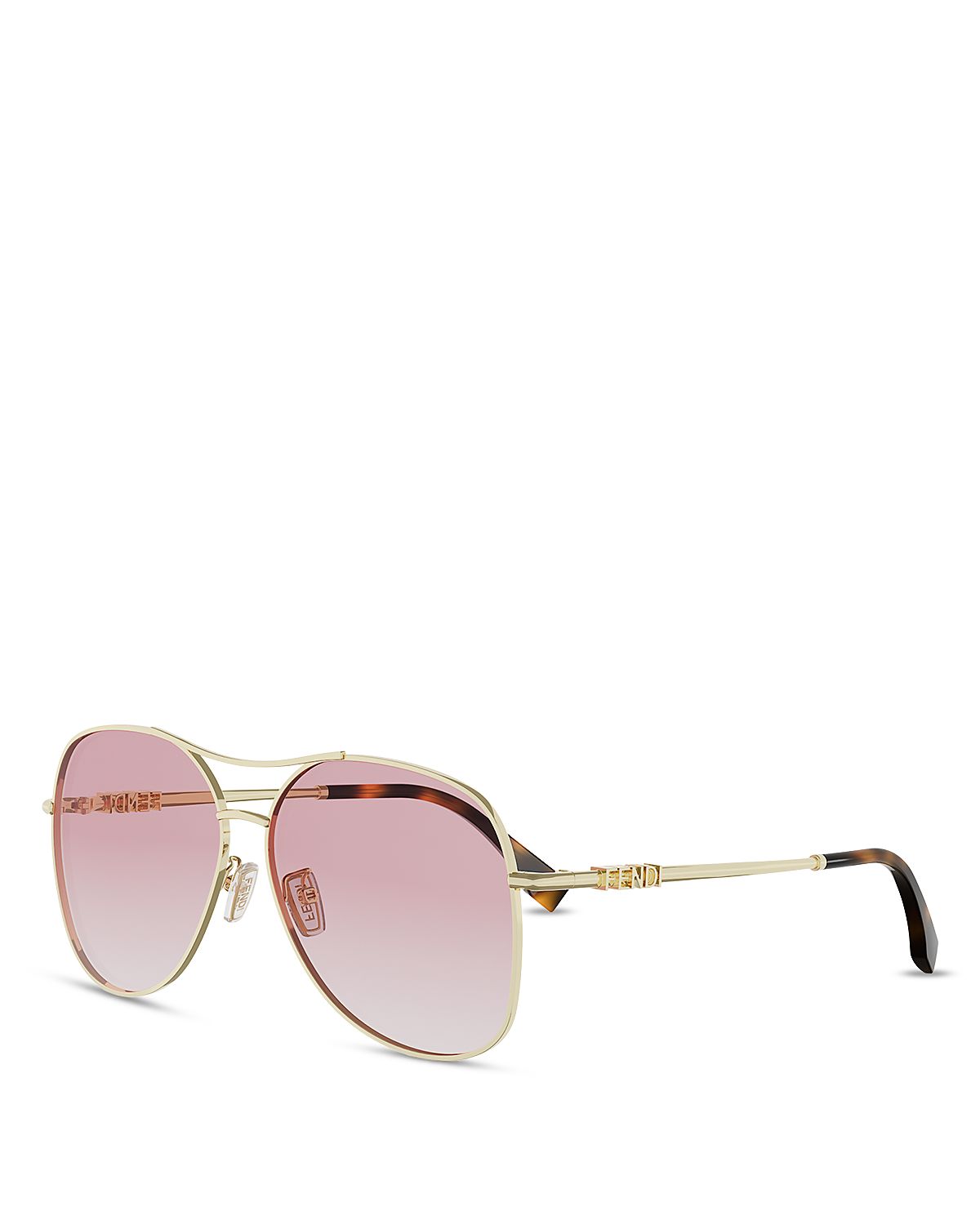 Fendi Fendigraphy Pilot Sunglasses, 61mm
