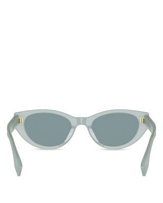 Lettering Oval Sunglasses, 51mm