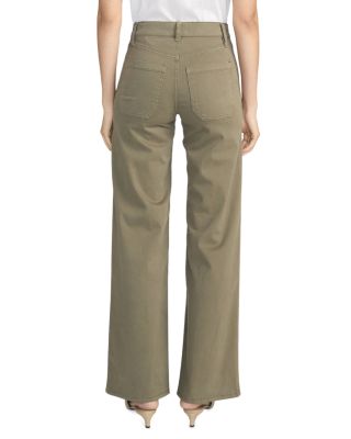 Le Slim High Rise Palazzo Jeans in Grasshopper