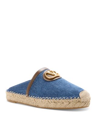 Women's Embellished Espadrille VLogo Mules