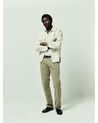 Elijah Relaxed Straight Jeans in Olive Khaki