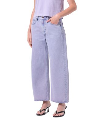 Low Curve High Rise Wide Leg Ankle Jeans in Aura