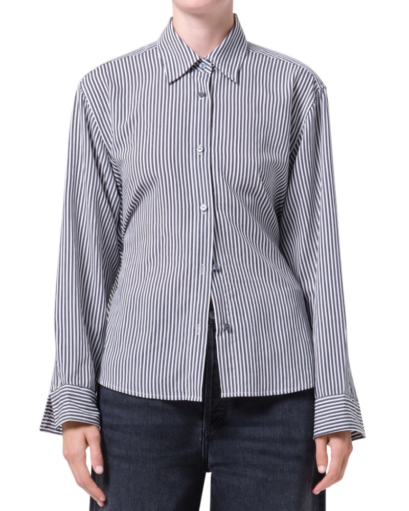 Agolde Theo Shirt in Solene Stripe