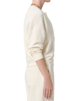 Rhomboid Henley Sweatshirt