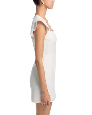 Whisper Square Neck Flutter Sleeve Mini Dress