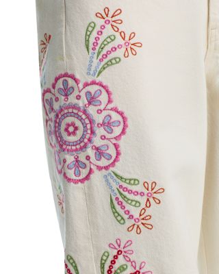 High Rise Barrel Leg Jeans in Spring Fling