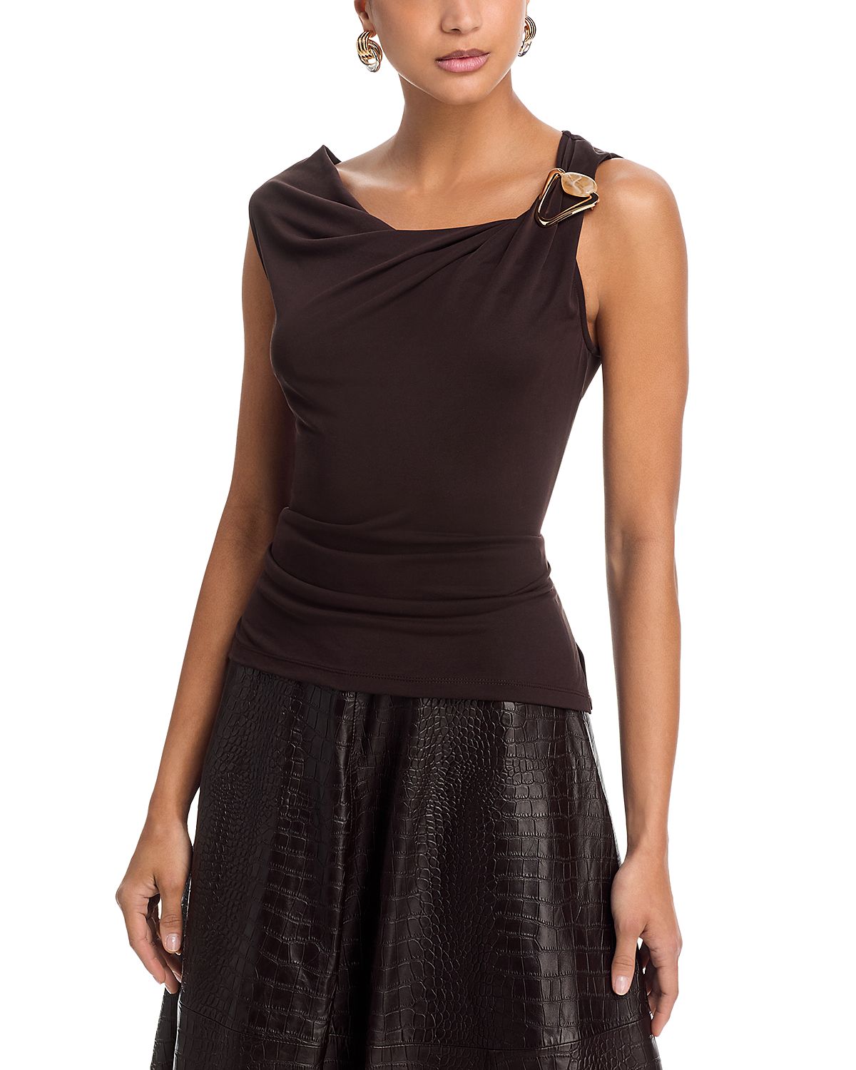Aqua Jersey Hardware Sleeveless Top - Exclusive