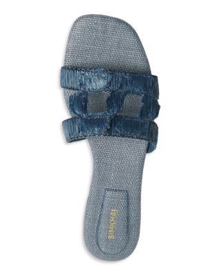 Women's Monogram Raffia Sandals