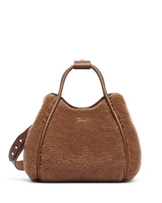 Marine Small Camel Blend Teddy Handbag