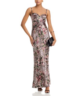 Sayla Bias Cut Silk Maxi Dress