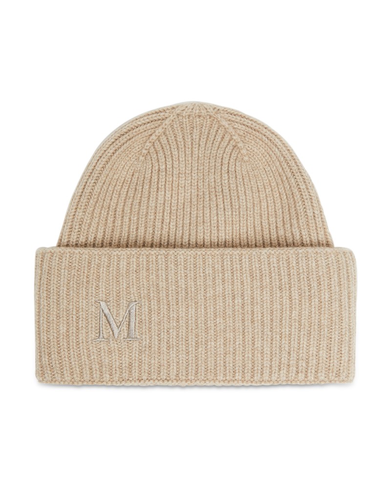 Max Mara Mmretina Cashmere Beanie Hat in Beige