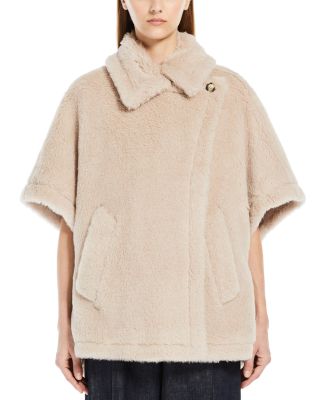 Tebe1 Faux Fur Poncho Jacket