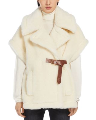 Newabavo1 Alpaca, Wool & Silk Teddy Poncho