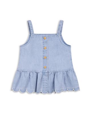 Girls' Chambray Peplum Tank Top - Little Kid 