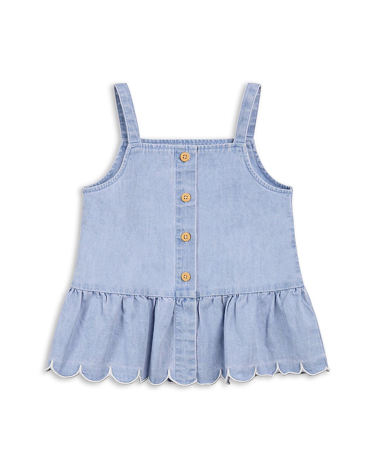 Miles The Label Girls' Chambray Peplum Tank Top - Little Kid, Big Kid