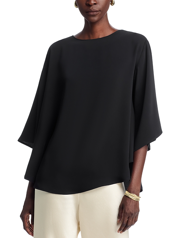 Caroline Rose Matte Crepe Crescent Top