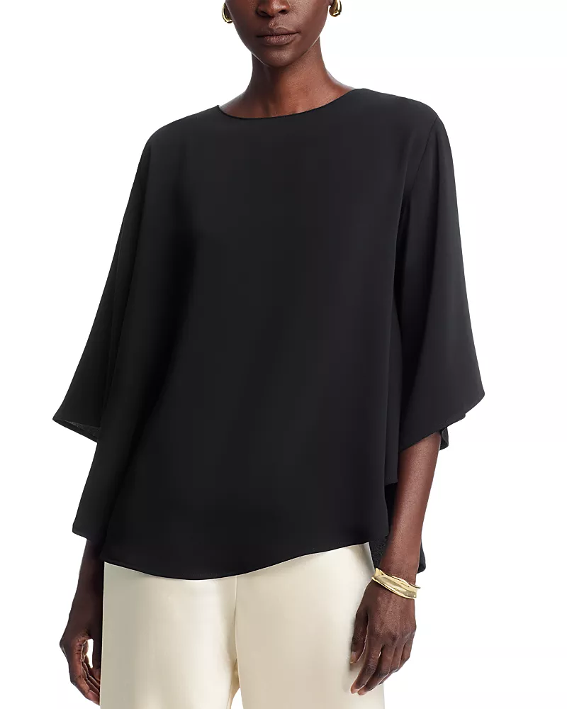 Caroline Rose Matte Crepe Crescent Top