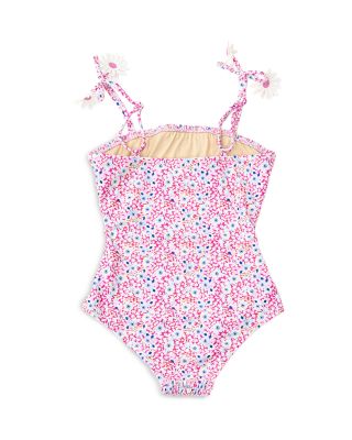 Girls' Smocked Ditsy Floral Swimsuit - Little Kid, Big Kid