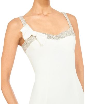  Lucy Crystal-Embellished Bow Midi Dress