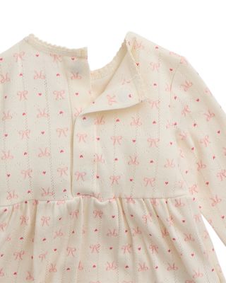 Girls' Heart & Bow Pointelle Bodysuit Dress - Baby