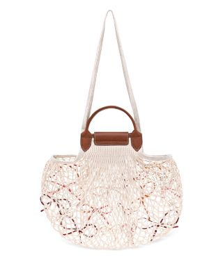 Le Pliage Filet Raffia Mesh Bag