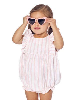 Girls' Striped Ruffled Romper - Baby