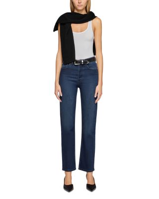 High Rise Straight Leg Jeans in Midnight Ridge