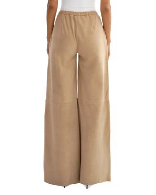 Elise Suede Wide Leg Pants