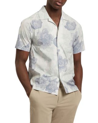 Cesiro Short Sleeve Botanical Floral Print Shirt