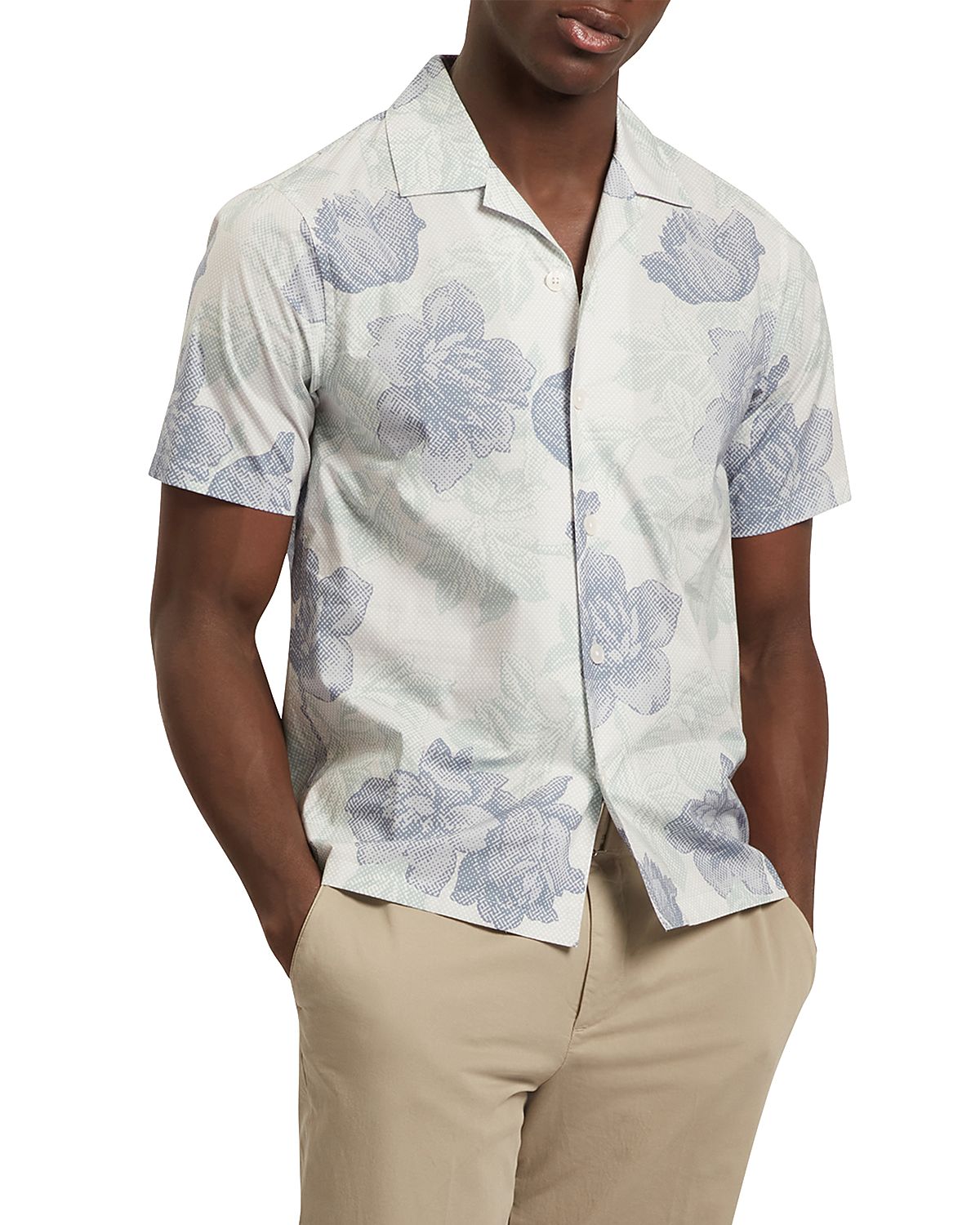 Ted Baker Cesiro Short Sleeve Botanical Floral Print Shirt