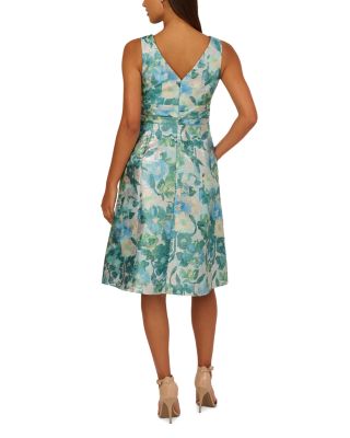 Floral Jacquard Midi Dress