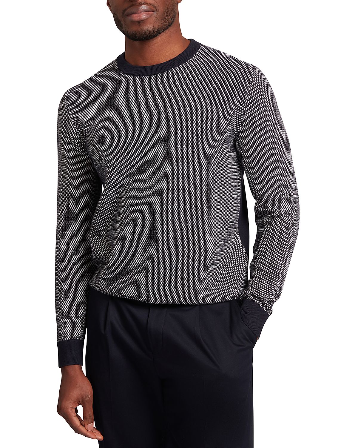 Ted Baker Neopoti Long Sleeve Small Stitch Crewneck Tee