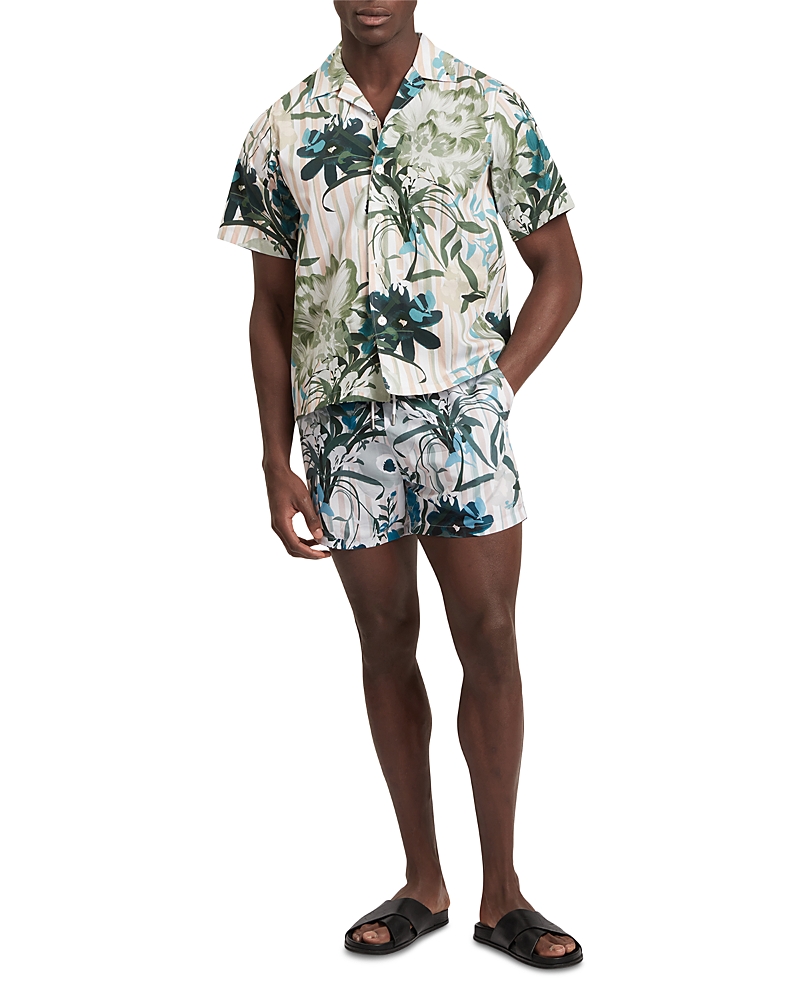 Ted Baker Anukis Short Sleeve Placement Floral Stripe Shirt
