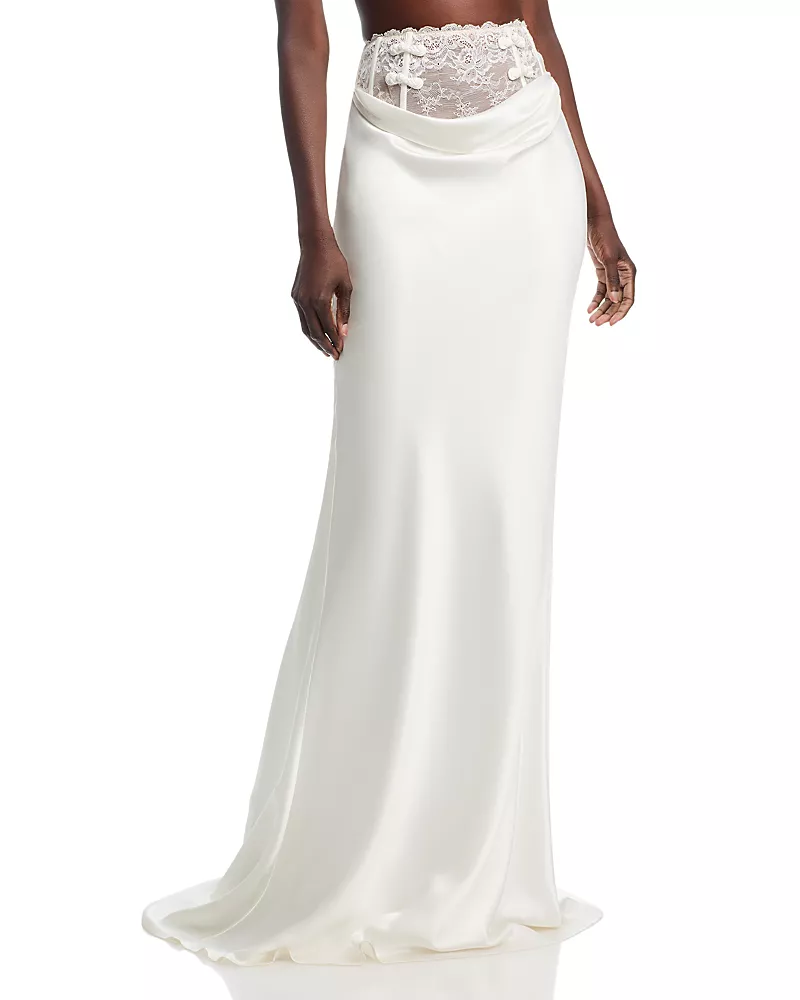 Sau Lee Lila Satin Skirt