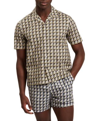 Nayelin Short Sleeve Relaxed Painted Geo Shirt