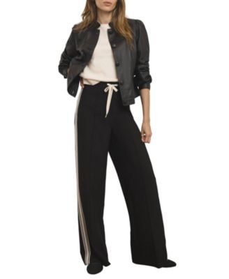 Crochet Trim Wide Trousers