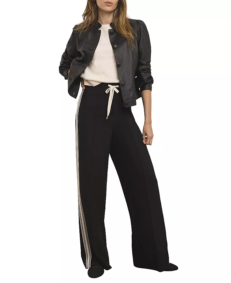 Mint Velvet Women's Crochet Trim Wide Trousers