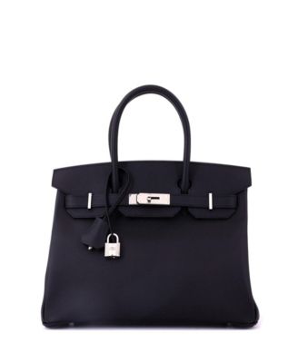 Birkin 30 Handbag Black Epsom with Palladium Hardware