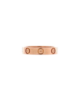  Love Wedding Band 1 Diamond Ring 18K Rose Gold with Diamond